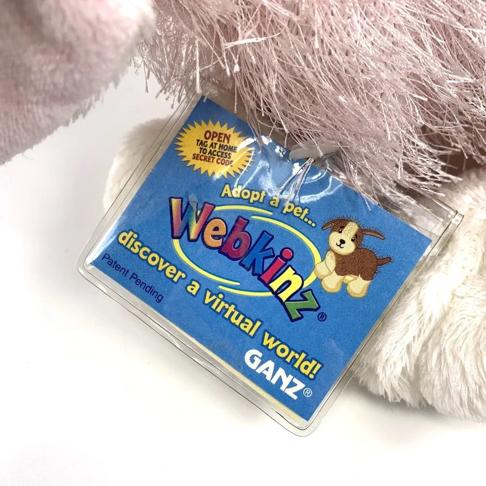 Webkinz Ganz Plush HM228 Pink & White Dog NEW w/ Sealed Code All Tags